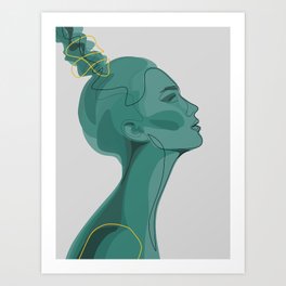 Turquoise Beauty Art Print