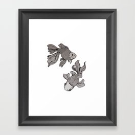 Illustrated Goldfish Framed Art Print