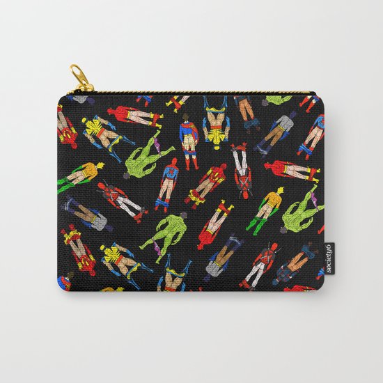 Superhero Butts Pattern (Dark) Carry-All Pouch