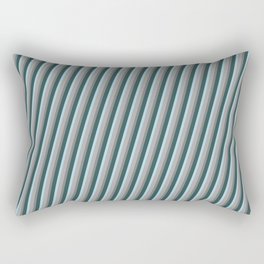 [ Thumbnail: Grey, Dark Slate Gray, Light Blue & Dark Grey Colored Striped/Lined Pattern Rectangular Pillow ]
