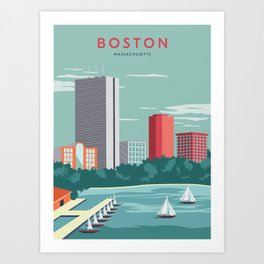 Boston Print Art Print