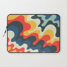 Vintage Retro 50s and 60s Abstract Soft and Flowing Layers Swirl Pattern Waves Art Vintage Color Palette 2 Laptop Sleeve