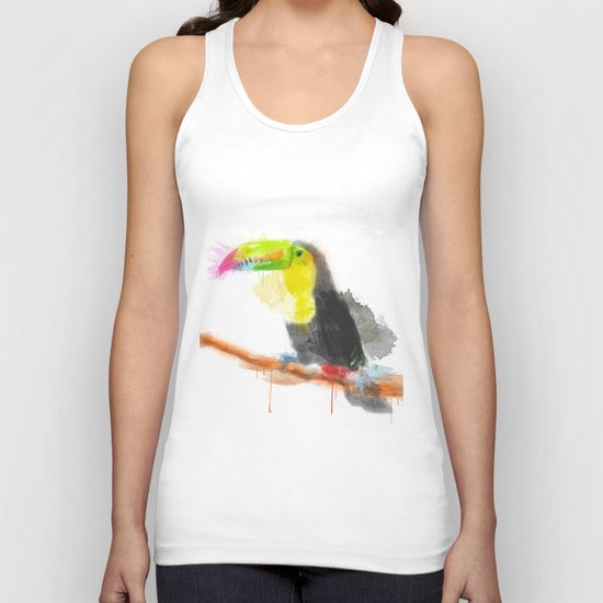 Watercolor Toucan Unisex Tank Top