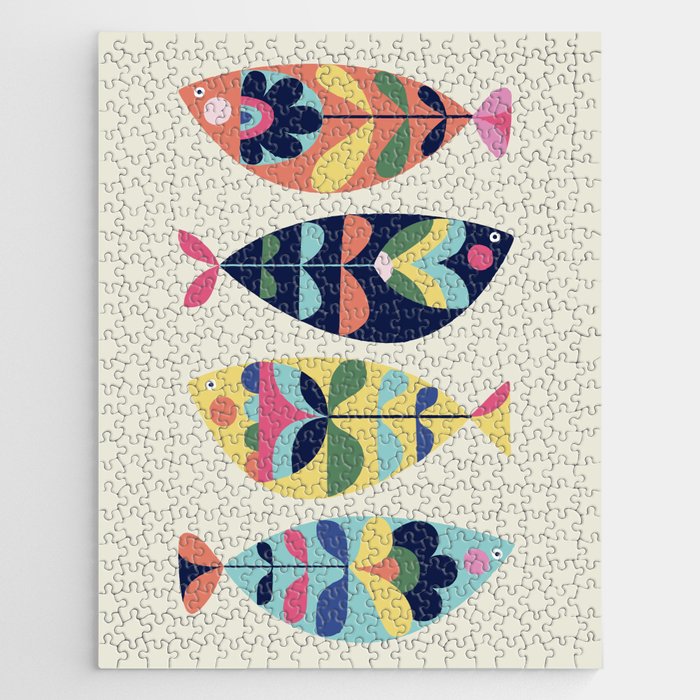 Mid Century Modern Fish Jigsaw Puzzle