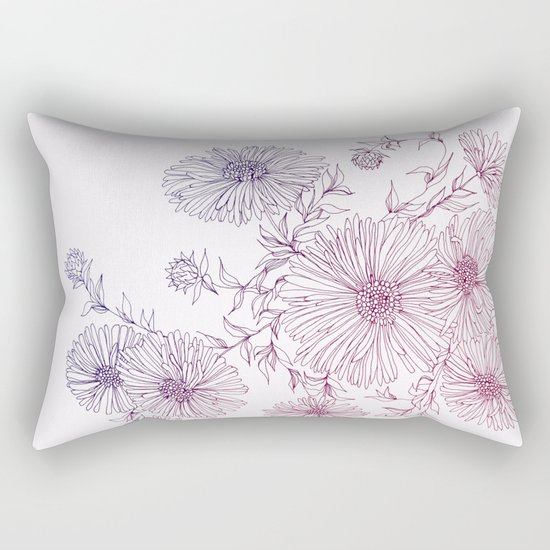 Chrysanthemum Rectangular Pillow