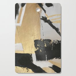 Gold leaf black abstract Cutting Board