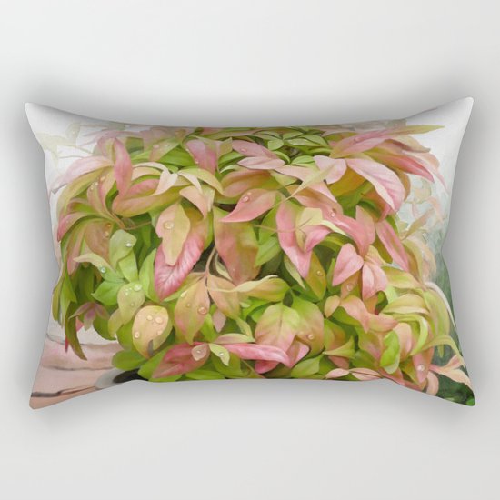 Leaves and Dew Rectangular Pillow