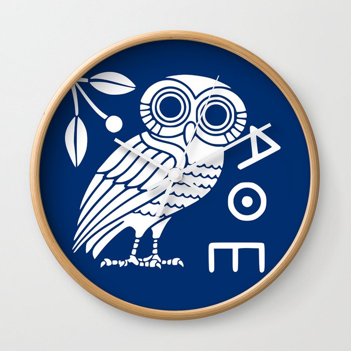 The Owl of Athena Wall Clock