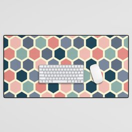 Colorful honeycomb design Desk Mat