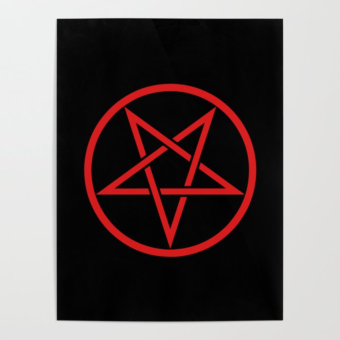 Satanic Pentagram (blood edit) Poster