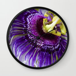 Passion Flower Wall Clock