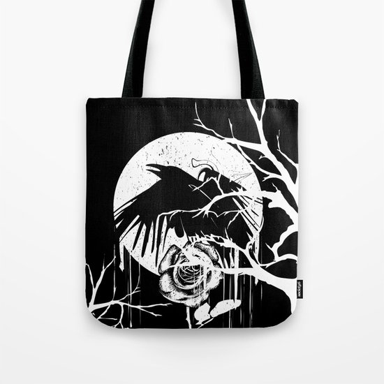 Raven and Rose Tote Bag