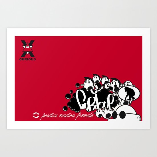 Positive Reaction Formula Art Print