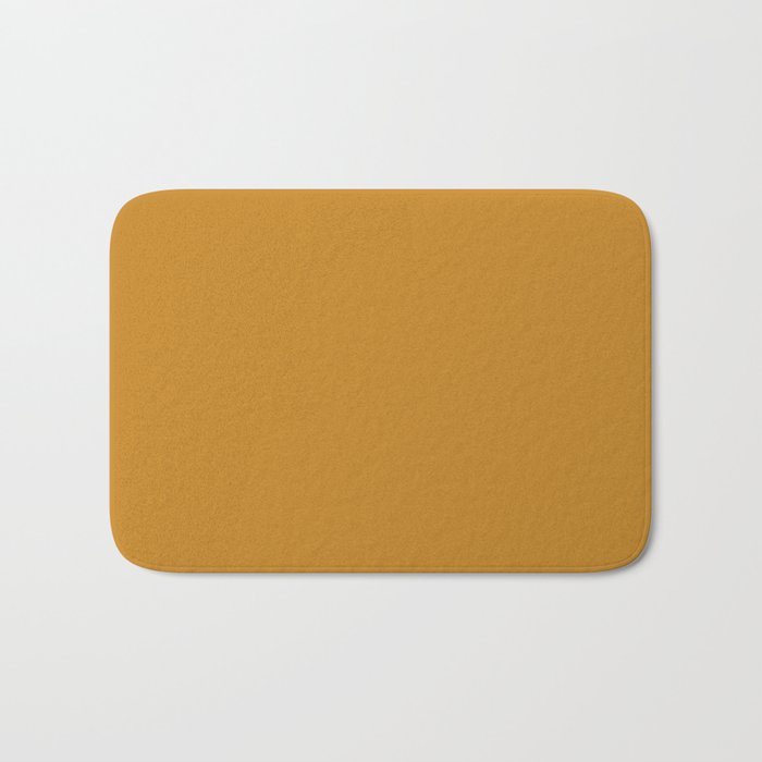 Rich Golden Mustard Yellow - Solid Plain Block Colors - Autumn / Fall / Autumnal Colours / Gold / Jewel Tones / Brown Bath Mat