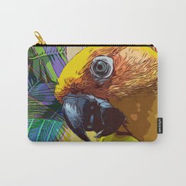 Terror Parrot - Tropical Bird Carry-All Pouch | Green, Animal, Parakeet, The Art Kroep, Parrotlife, Papagei, Parrotlove, Bird, Yellow, Parrot 