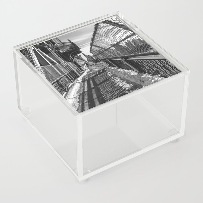Manhattan Bridge | Black and White Photography Acrylic Box