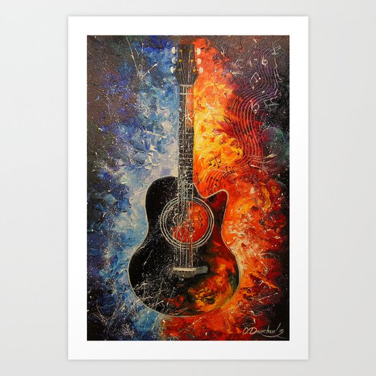 The rhythms of the guitar Art Print