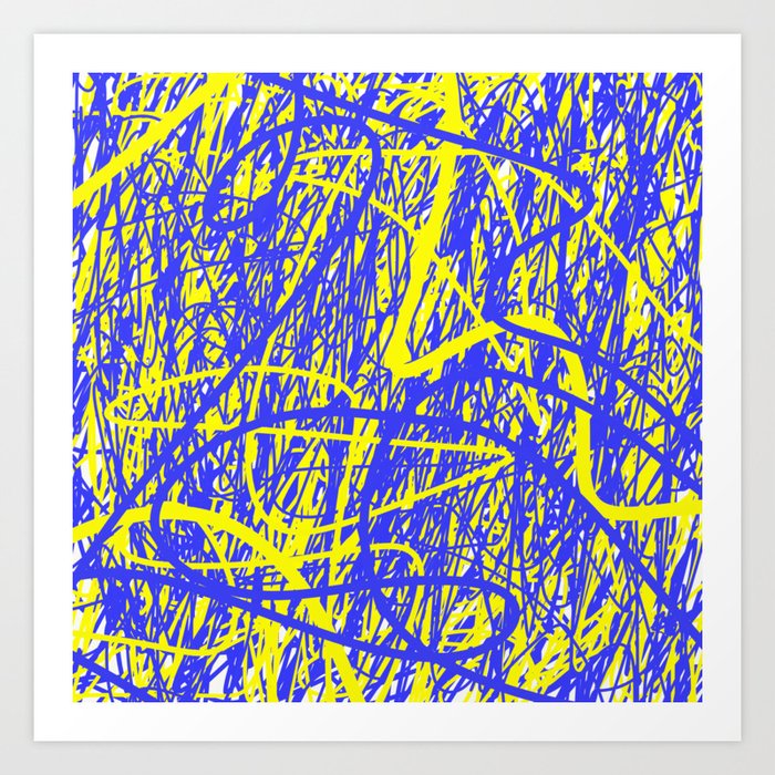 Ukraine Artwork Series - Blue & Yellow Abstract Art Print
