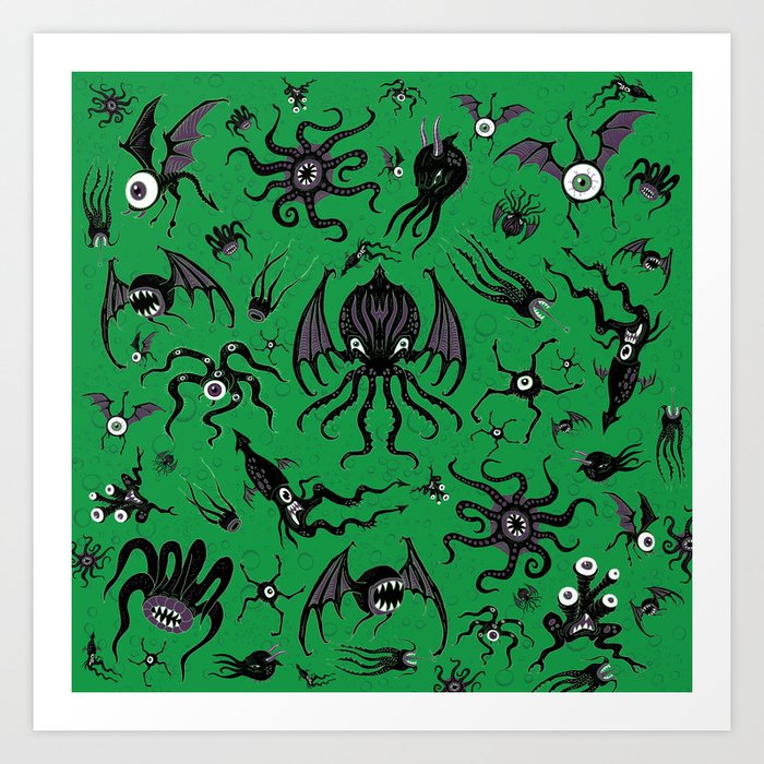 Cosmic Horror Critters Art Print