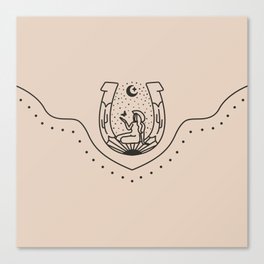 Good Fortune Gal - Taupe Canvas Print