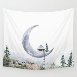 Moon House Wall Tapestry