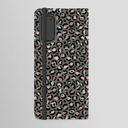 Rose Gold Leopard Print 12 Android Wallet Case