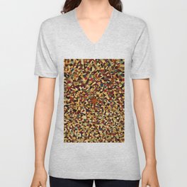 Quilt [crazy patchwork] by Rebecca King (c.1890-95) V Neck T Shirt