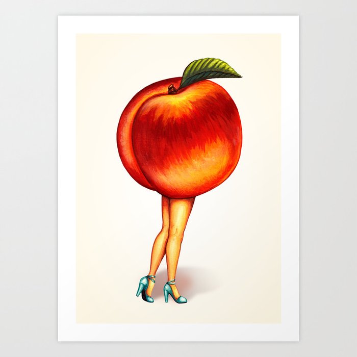 Peach Girl Art Print