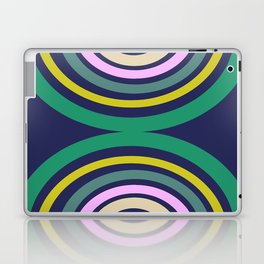 Hourglass Rainbow in Navy and Green Laptop Skin