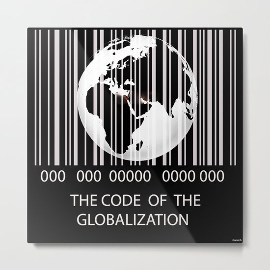 The code of the globalization Metal Print
