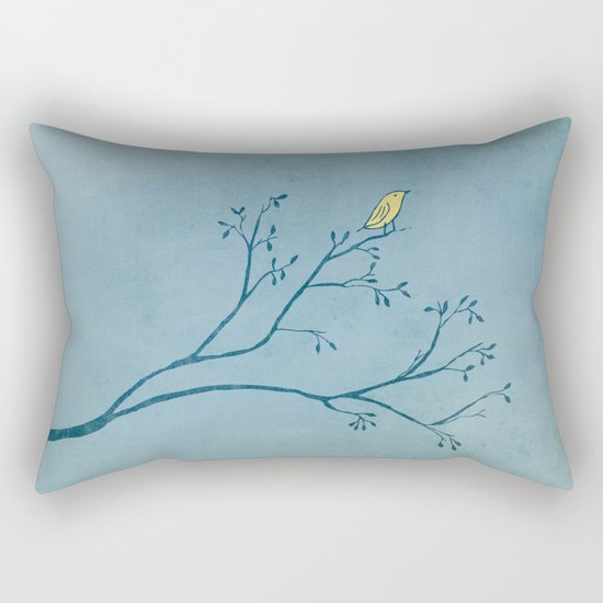 Yellow Bird Rectangular Pillow