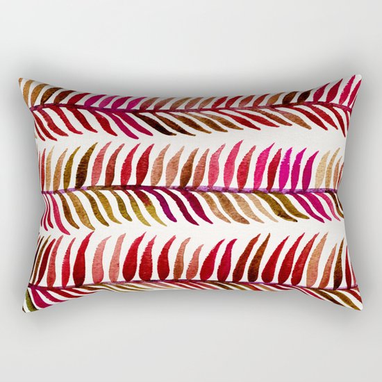 Red Stems Rectangular Pillow
