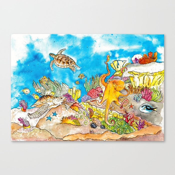 Octopus Reef Canvas Print