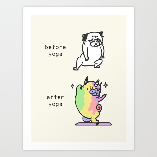 AFTER YOGA Art Print