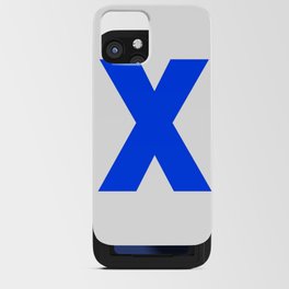 letter X (Blue & White) iPhone Card Case