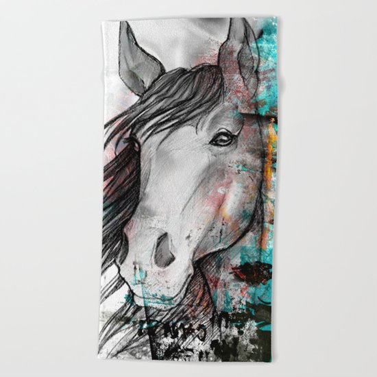 horse Beach Towel