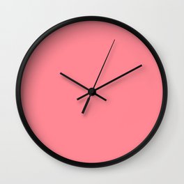SALMON ROSE pastel solid color  Wall Clock