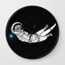 André Floating Around in Otter Space Wall Clock
