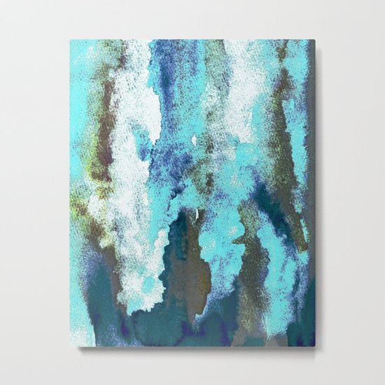 Turquoise And Earth Nebula Metal Print