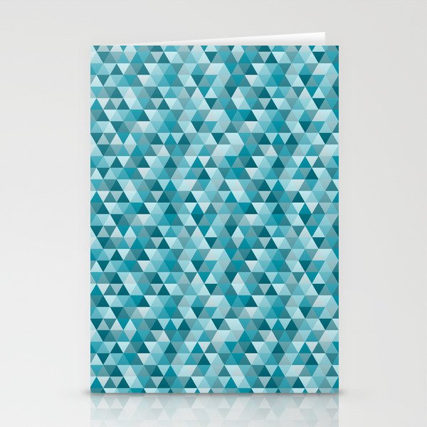 Geometric in Peacock Blue Stationery Cards