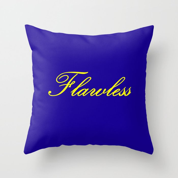 FlawLESS Blue & Yellow Throw Pillow