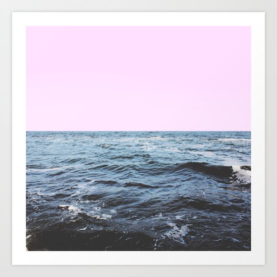 Sea + Pink Art Print