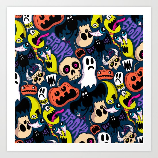 Spooky Pattern Art Print