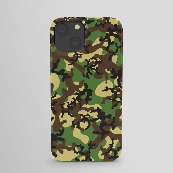 Green Camouflage Print Cool Trendy Camo Pattern iPhone Case