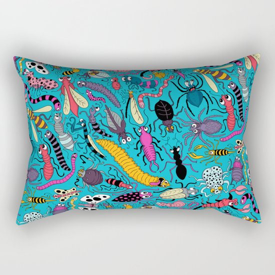 Bug Pattern Rectangular Pillow