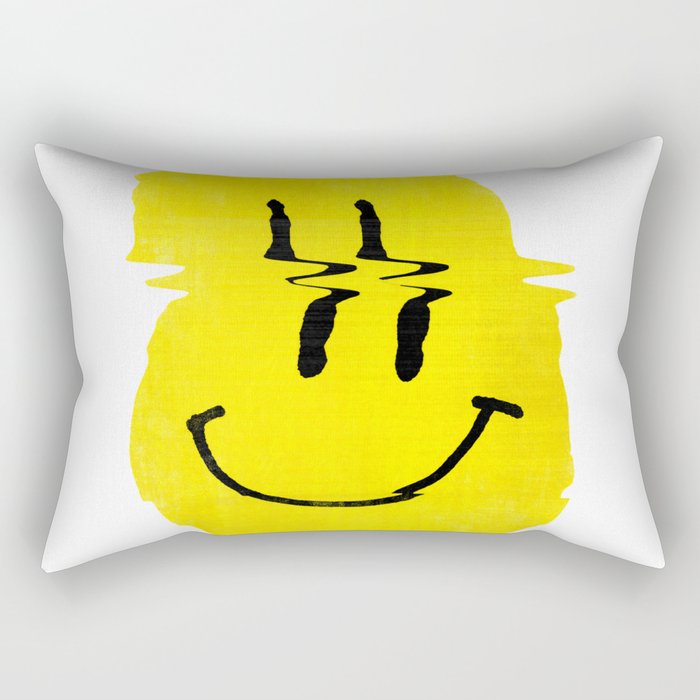 Smiley Glitch Rectangular Pillow