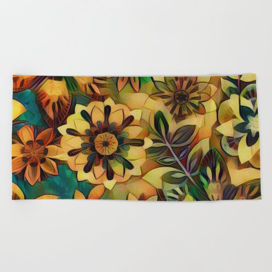 A Floral Dance Beach Towel