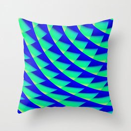 Blue Waves Throw Pillow