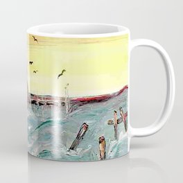 Can't Get Enough of Mississippi Coast  print of painting by Teresa Johnson Coffee Mug