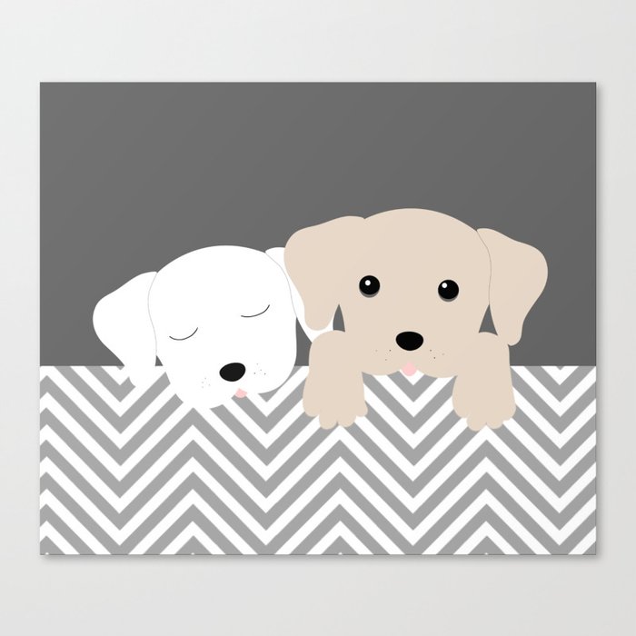 Dogs puppies Canvas Print
